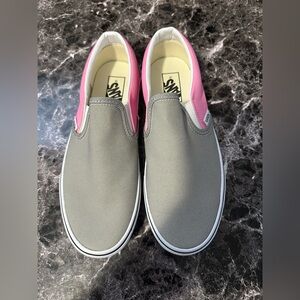 Vans Pink and grey Slip-On Shoes